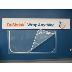 Picture of Dr. Shrink DS-4082HDC 40" x 82" Heavy-Duty Clear Zippered Access Door for Shrink Wrap