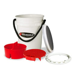 Picture of Shurhold 2463 Deluxe One Bucket System 5 Gallon White with Base, Grate, Caddy & Padded Seat