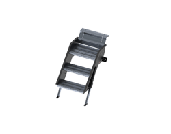 Picture of Suburban Mfg 4571A Stow N Go 3-Step RV Entry Steps for 26-30 In Door Widths Black