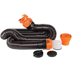 Camco 39760 RhinoFLEX 15-Foot RV Sewer Hose Kit with 4-in-1 Elbow Adapter and Storage Caps — image 3