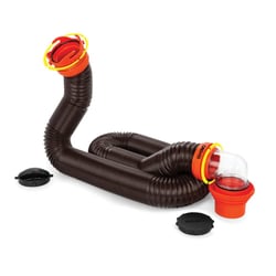 Picture of Camco 39760 RhinoFLEX 15-Foot RV Sewer Hose Kit with 4-in-1 Elbow Adapter and Storage Caps