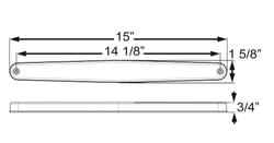 Picture of Optronics STL63RB Thinline LED Stop/Turn/Tail Light 9-Diode Red Surface Mount