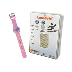 Picture of Lunasea Lighting LLB-64PK-02-K2 Water Activated RF Transmitter with Rechargeable Alarm Receiver - Pink