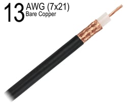 Picture of Pacer Performance MRG213U-150 RG213U Coaxial Cable Black 150 Ft