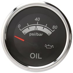Picture of Sierra 67022P Black Sterling Engine Oil Pressure Gauge with Stainless Bezel