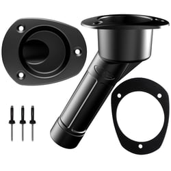 Picture of Mate Series P2030DB Plastic Combination Rod & Cup Holder 30 Degree Open Oval Top Black
