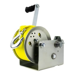 Picture of Powerwinch 21500-W-3200-9-Z-R Utility Series Trailer Winch 3200lb 2-Speed 9in Crank Arm Zinc