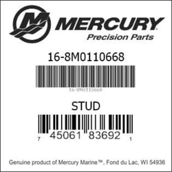 Picture of Quicksilver 8M0110668 Kingpin Adapter Plate Stud Zeus Pod Drive Steering