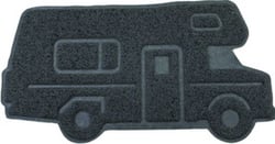 Picture of Camco 53114 Life is Better at the Campsite Scrub Rug Gray Retro Class C RV