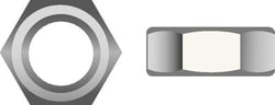 Picture of Seachoice 00611 1/2-13 Stainless Steel Hex Nut 50-Pack Marine Fastener