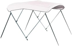 Picture of Carver Covers 406WV 3-Bow Bimini Top Canvas and Boot White Vinyl 6'L x 54"H x 91-96"W