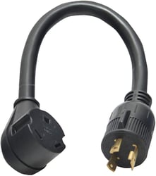 Picture of Valterra A10G30330VP Generator Adapter Cord 30 Amp 3-Prong Twist Lock 12 Inch