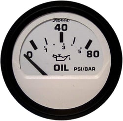 Picture of Faria Instruments 12902 Euro White 2" Oil Pressure Gauge 80 PSI