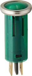 Picture of WirthCo 20542 1/2 Inch Round Green Indicator Light with Chrome Bezel