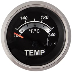 Picture of Sierra 67020P Black Sterling Water Temperature Gauge 100-240°F