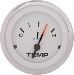 Picture of Sierra 65508P Lido 2" Water Temperature Gauge White Stainless Marine Outboard