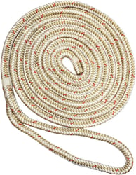 Picture of New England Ropes 50592400025 Double Braided Nylon Dockline 3/4" x 25' White/Gold