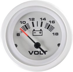 Picture of Sierra 68383P Arctic 2 Voltmeter 8-18V DC White Bezel Marine Gauge
