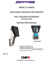 Picture of Marinetech Products 55-0408SS Adjustable Stainless Steel Outboard Motor Bracket 4-Stroke 15HP 132 lb