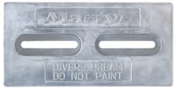 Picture of Martyr CMDIVERA Aluminum Diver's Dream Slotted Bolt-On Hull Anode 12 x 6 x 0.5 in