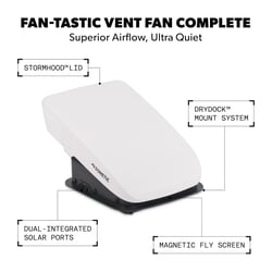 Picture of Fan-Tastic Vent 9630002553 FA75 Complete RV Roof Vent Fan with DryDock White