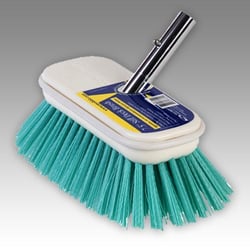 Picture of Ocean Accessories SW77355 7.5-Inch Stiff Green Deck Scrub Brush with Vinyl Bumper