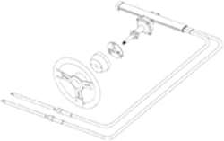 Teleflex SH4920P NFB 4.2 Dual Cable Mechanical Steering Helm — image 2
