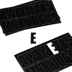 Picture of Seachoice 77371 3-Inch Black Letter Y Boat Registration Mylar Decal 10-Pack