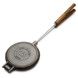 Picture of Rome Ind 1028 Chuckwagon Cast Iron Waffle Iron with Long Wood Handles