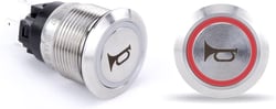 Picture of Sierra AV10050R Push Button Horn Switch with Red LED Halo
