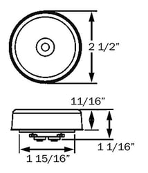 Optronics MCL59ABP Round 2.5-Inch Amber LED Marker Clearance Light with Reflex Grommet Mount Polypack — image 2
