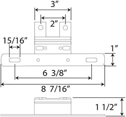 Picture of Optronics LP15SBP Zinc Plated Steel License Plate Bracket