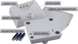 Picture of Tri-Lynx 00025 3 LED Motion Sensor Light White