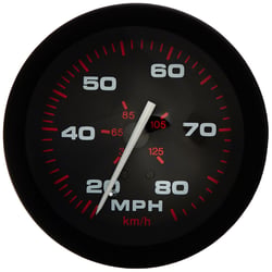 Picture of Sierra 57899P Amega Domed Speedometer Kit 80 MPH Black Bezel