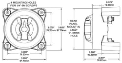 Blue Sea Systems 9004E e-Series On-Off Battery Switch With Alternator Field Disconnect — image 3