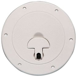Picture of Bomar G836 6-Inch Locking Round Deck Plate Off-White Non-Skid Marine