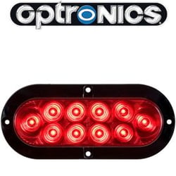Picture of Optronics STL88RCB 6" Oval LED Stop/Turn/Tail Light Clear Lens Surface Mount