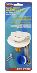 Valterra A01-0171LF White 2-3/4" Lead-Free Flush Mount RV City Water Inlet with Brass Check Valve — image 2
