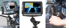 Ram Mounts RAMD111CKNOB9H Round Base Double Socket Arm Rectangular Plate Mount Kit for Lowrance HDS 16 — image 3
