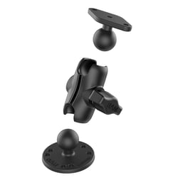 Picture of Ram Mounts RAM-B-138U Double Ball Drill-Down Mount with Diamond Plate Medium Arm