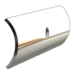 Picture of Taco Metals S11-4690P12 1-1/2" Hollow Back Half Oval 304 Stainless Steel Rub Rail 12 ft.