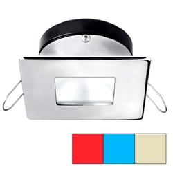 Picture of I2Systems A1120Z-14HCE Apeiron A1120 Spring Mount Light Square Red/Warm White/Blue Polished Chrome