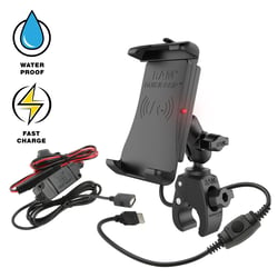 Picture of Ram Mounts RAM-B-400-A-UN14W-V7M-1 Quick-Grip 15W Waterproof Wireless Charging Mount with Tough-Claw