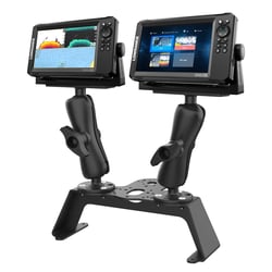Picture of RAM Mounts RAM-FF1-D-115-2 Fish Finder Deck Kit with Dual Marine Electronic Mount