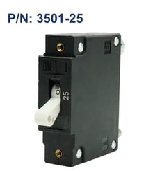Picture of Egis Mobile Electric C Series Single Pole White Toggle Panel Mount Circuit Breaker