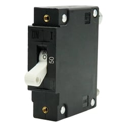 Picture of Egis Mobile Electric C Series White Toggle Panel Mount Circuit Breaker Single Pole