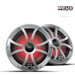 Picture of Wet Sounds REVO 8 XSS 8-Inch 2-Way Marine Coaxial Speakers with RGB LED and Silver XS Grille