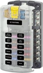 Blue Sea Systems ST Blade Fuse Block with Negative Bus and Cover — image 2