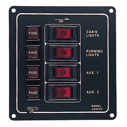 Sea-Dog Line Vertical Rocker Switch Fuse Panel DC — image 2