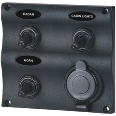 Picture of SeaSense Gang Toggle Switch Panel with 12V Outlet